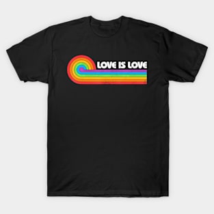 Lgbtq Love Is Love Gay Pride Lgbt Ally Rainbow Flag T-Shirt